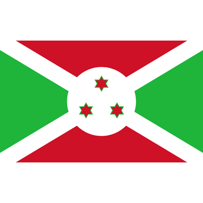 Burundi Flag, East Africa Country Flag, Vivid Colors Polyester 90X150 cm