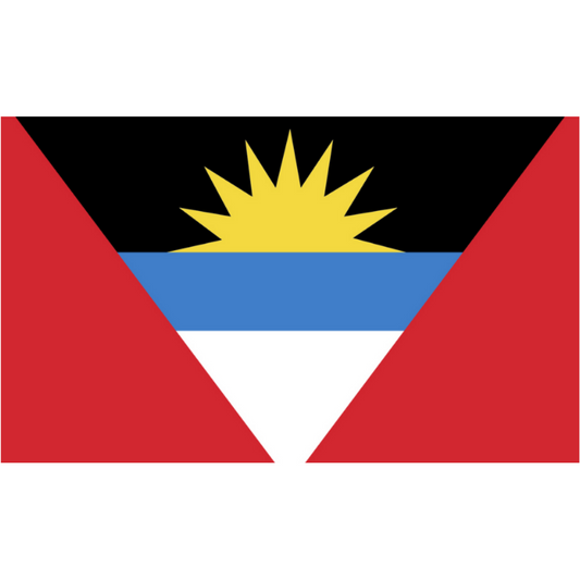 Antigua and Barbuda Flag, Fade Proof Stain Resistant Wrinkle Free National Flag, Polyester 60X90cm