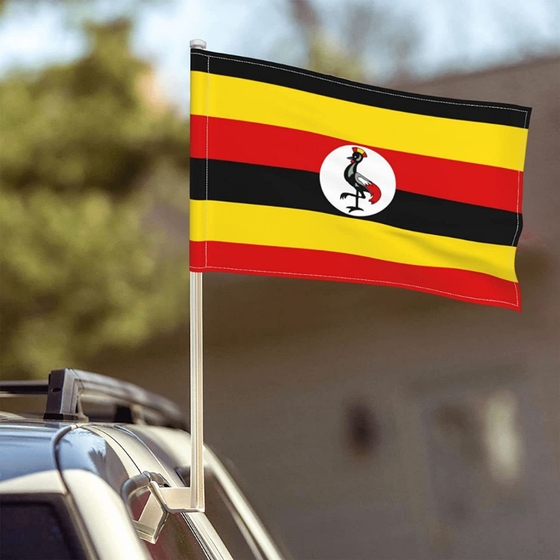 Uganda Car Window Mounted Flag