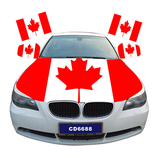 Canada Flag Car Hood Cover