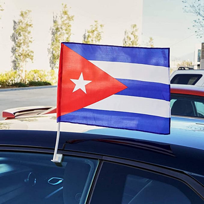 Cuba Car Window Mounted Flag