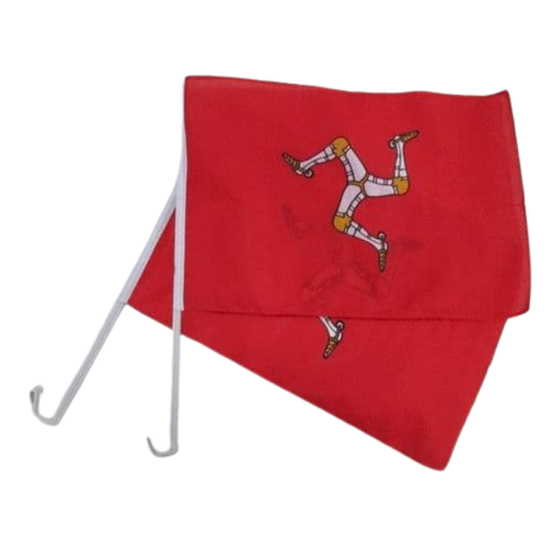 Isle of Man Car Window Mounted Flag