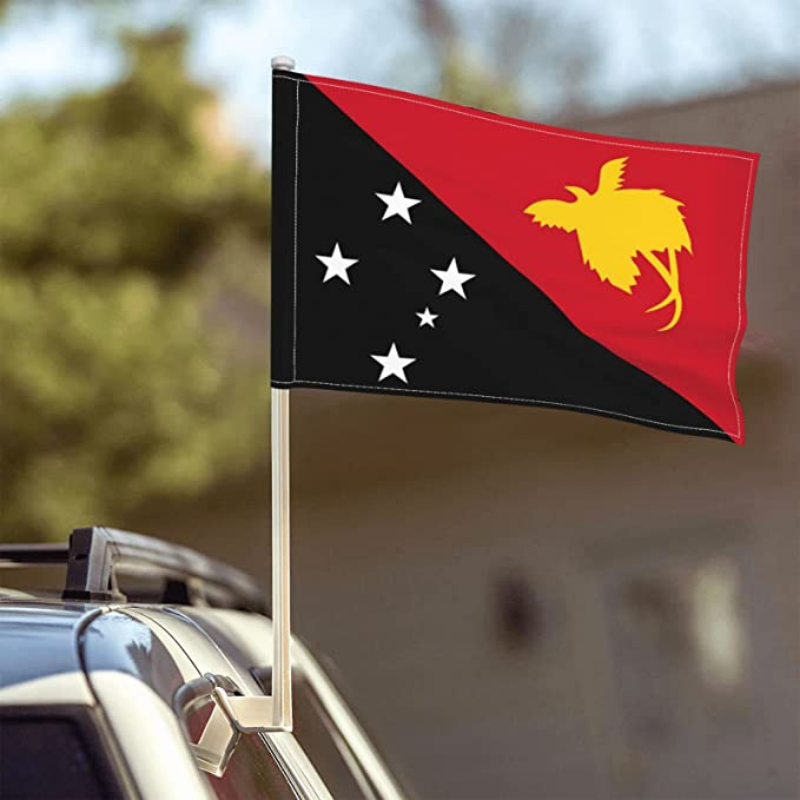 Papua New Guinea Car Window Mounted Flag
