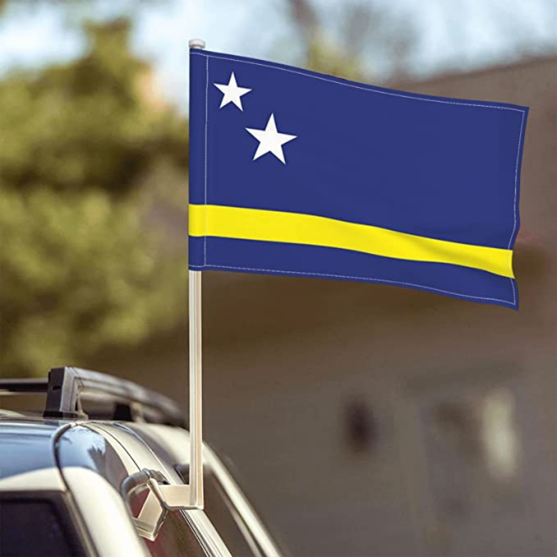 Curacao Car Window Mounted Flag