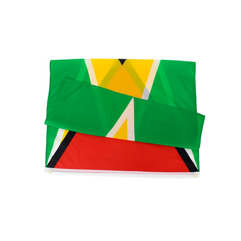 Guyanese Flag, Golden Red Arrowhead, Polyester Co-operative Republic of Guyana Flag 90X150cm