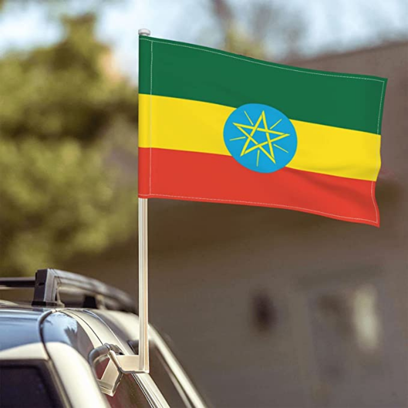 Ethiopia Car Window-Mounted Flag