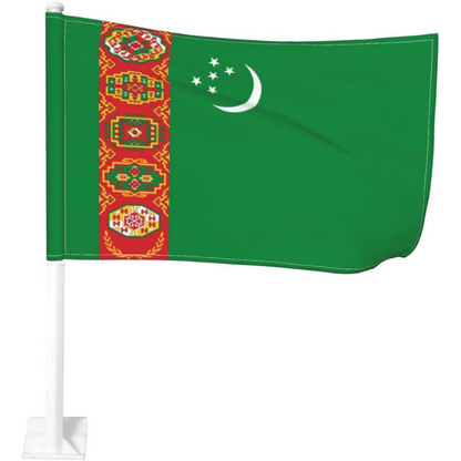 Turkmenistan Car Window Mounted Flag