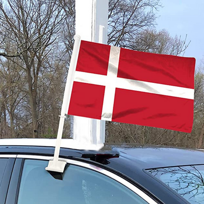 Denmark Car Window Mounted Flag