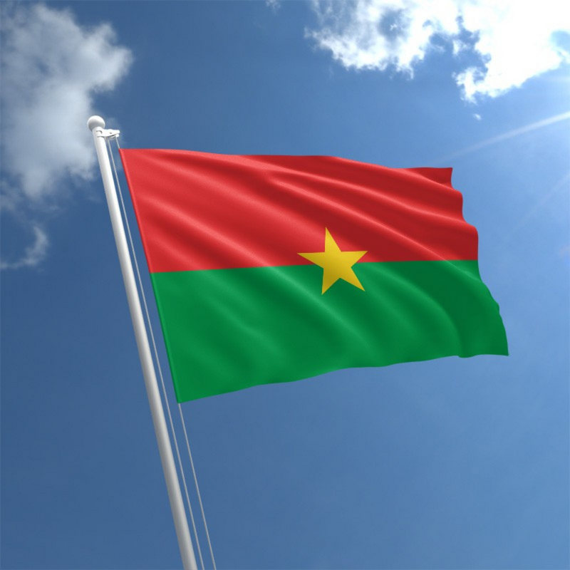 Burkina Faso Flag, National Flag of Countries, Polyester, Beninese National Flags, 90X150cm