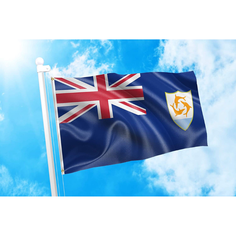 Anguilla Flag, National Flag of Countries,100% Polyester, High Quality, 90X150cm