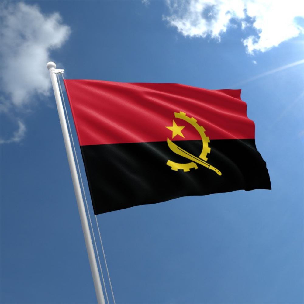 Angola Flag, Republic of Angola, Stain Wrinkle and UV Resistant, 100% Polyester Flag 60X90cm