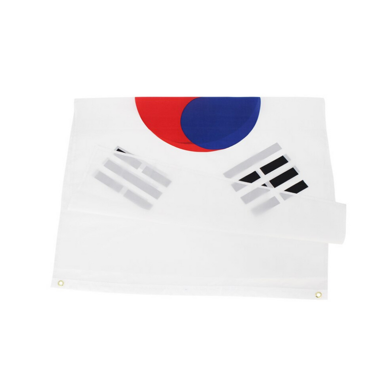 South Korean Flag, Vivid National Flags, Globe with Flags Durable Polyester 90X150cm
