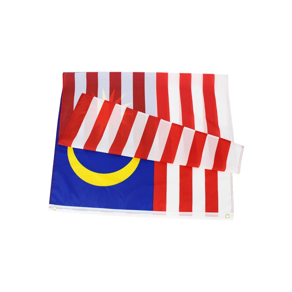 Malaysia Flag, Country Flags, Vivid, 100% Polyester Fade Proof, Globe of Flags, 90X150 cm