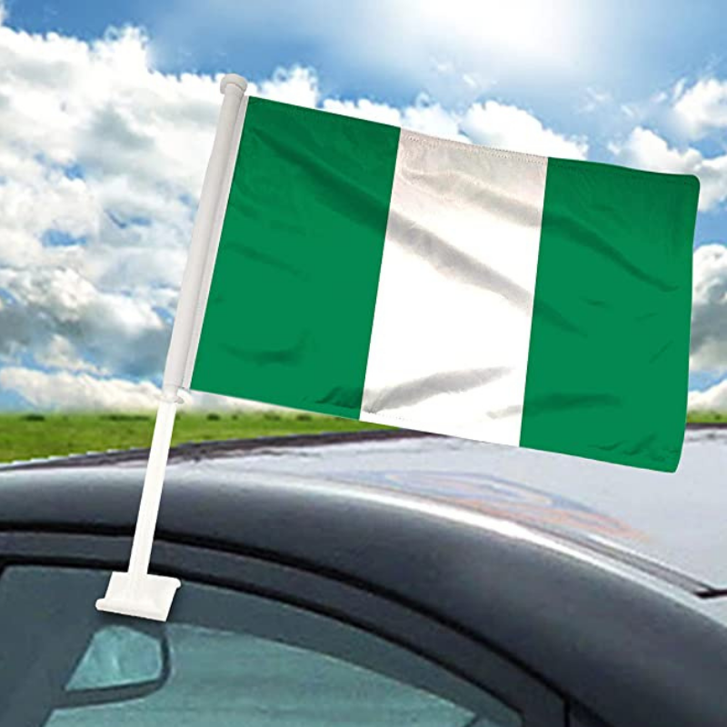 Nigeria Car Window Mounted Flag