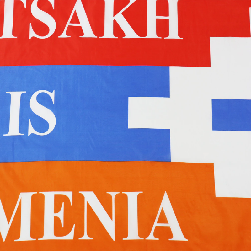 Artsakh Is Armenia Flag, Red Blue Orange. Fade Proof, Outdoor Nagorno-Karabakh Flag, Polyester 90x150cm