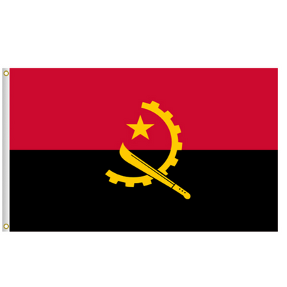 Angola Car Window Mounted Flag, World Flags, Globe Flags, Car accessories, Polyester, 30x45cm