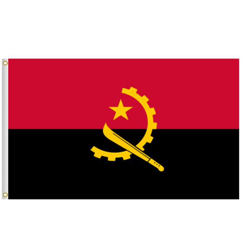 Angola Car Window Mounted Flag, World Flags, Globe Flags, Car accessories, Polyester, 30x45cm