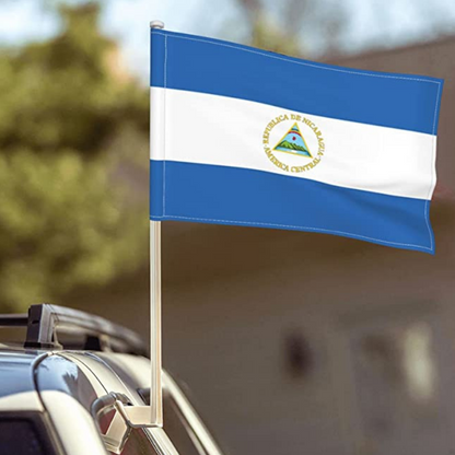 Nicaragua Car Window Mounted Flag