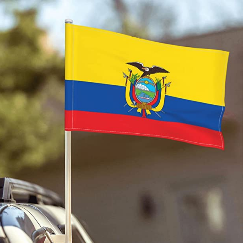 Ecuador Car Window Mounted Flag