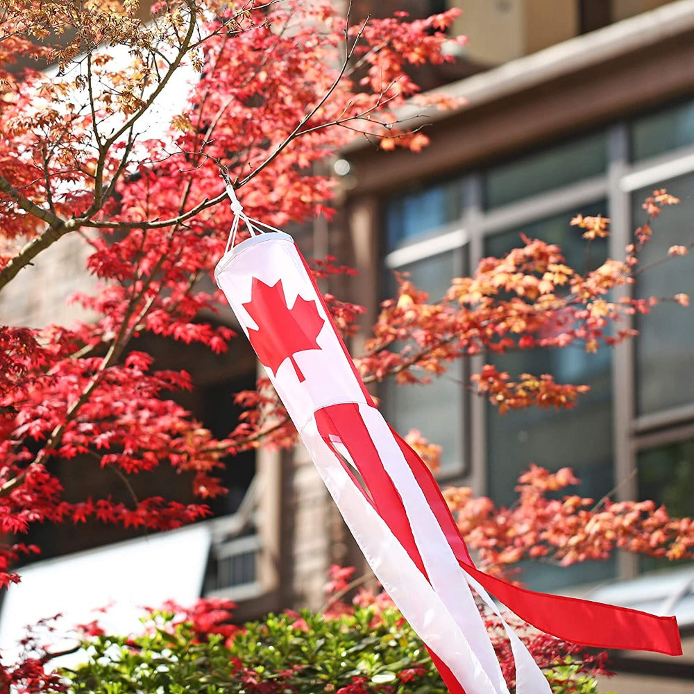 Canadian Stripes Wind Socks Outdoor Garden Flag