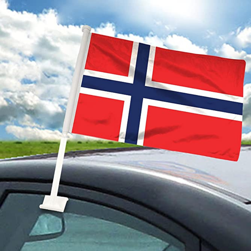 Norway Car Window Mounted Flag
