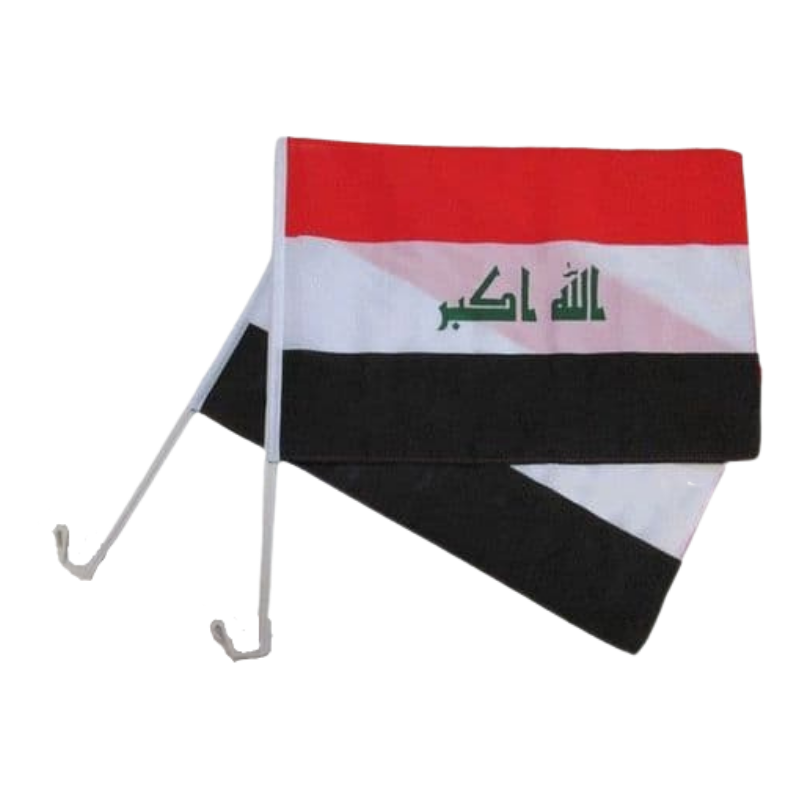 Iraq Car Window Mounted Flag