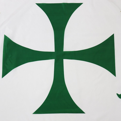 Christopher Columbus Flag, Green White, Historical Flags, Stain and UV Resistant 90X150cm