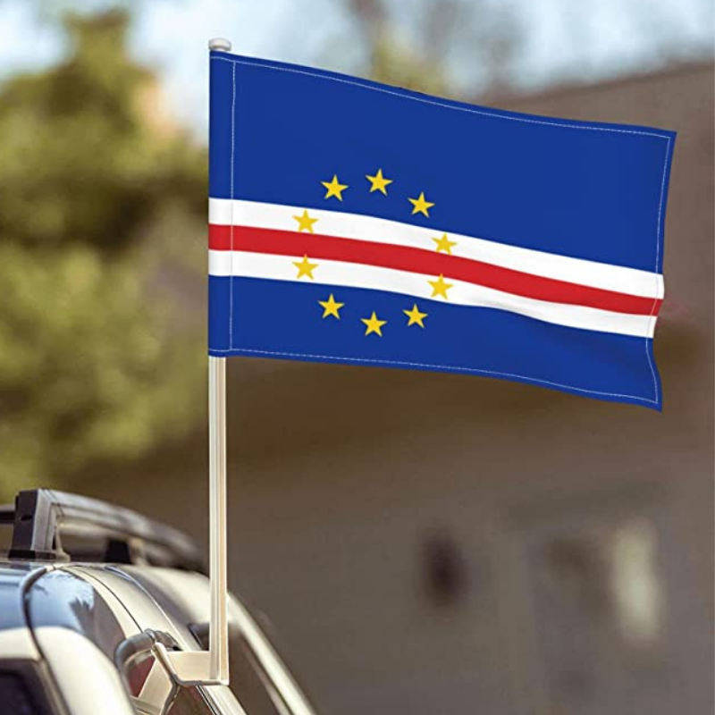 Cape Verde Car Window Mounted Flag