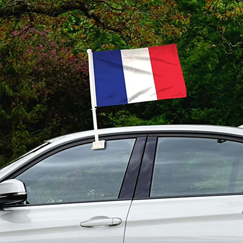 France Car Window Mounted Flag