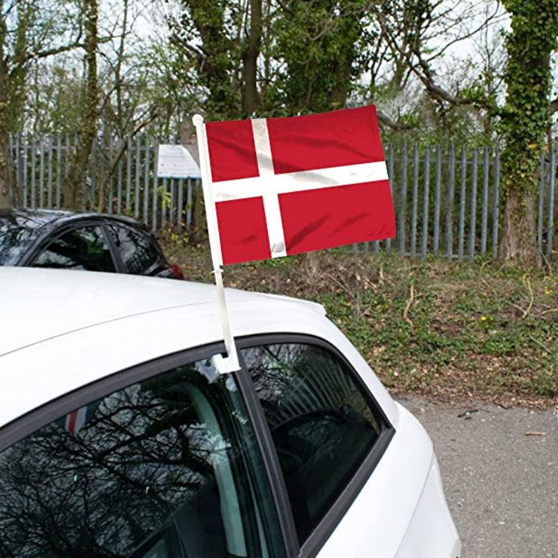 Denmark Car Window Mounted Flag