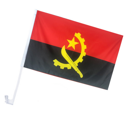 Angola Car Window Mounted Flag, World Flags, Globe Flags, Car accessories, Polyester, 30x45cm