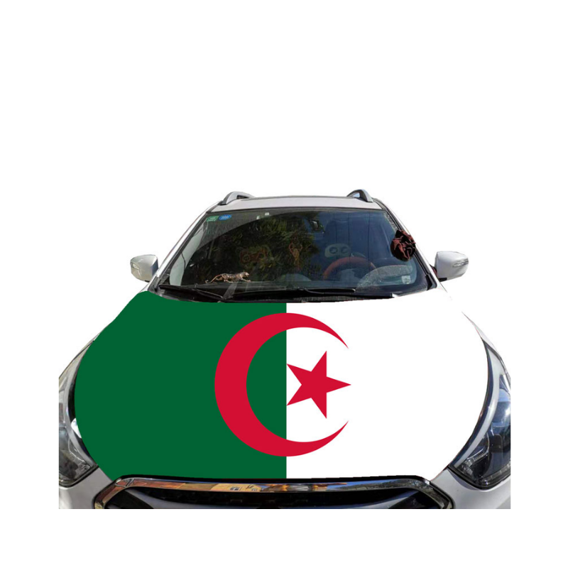 Algeria Flag Car Hood Cover World Flag 160x120cm