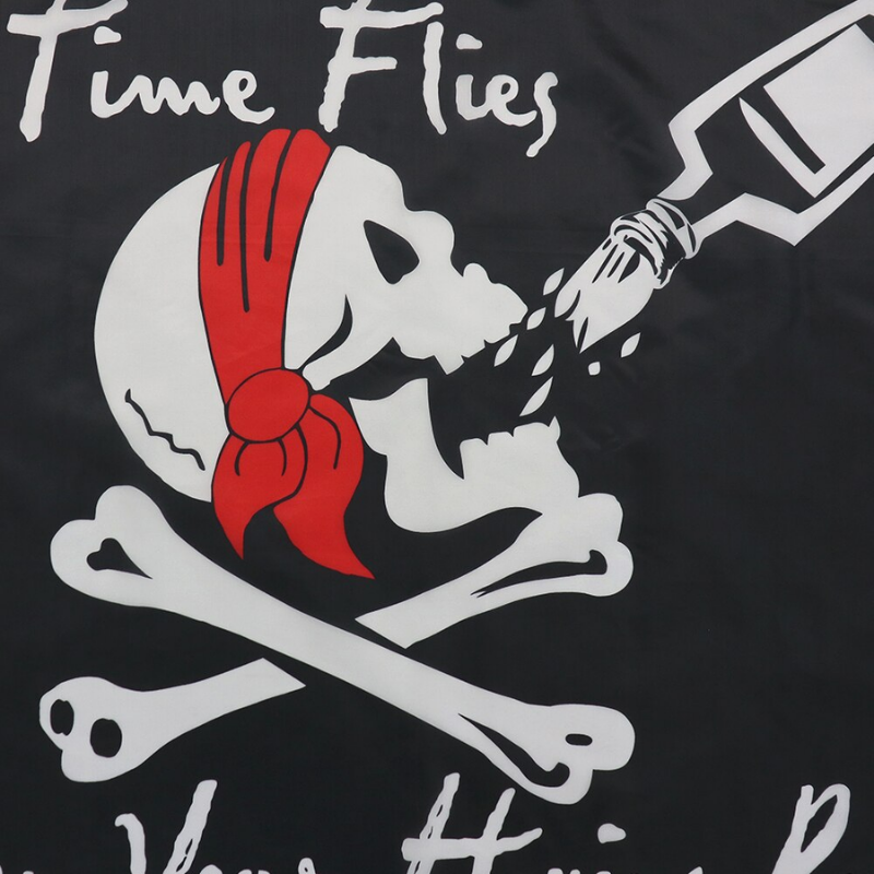 Jolly Roger Skull Bone Drinking Flag