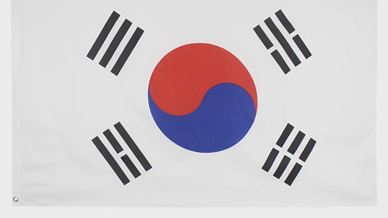 South Korean Flag, Vivid National Flags, Globe with Flags Durable Polyester 90X150cm