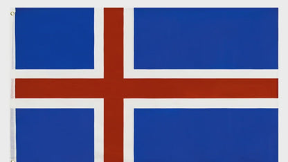 Iceland Flag, Fade and UV resistant, Indoor Outdoor, Land of Fire and Ice Flag, World Flags 90X150cm