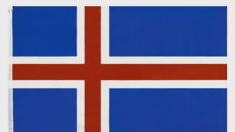 Iceland Flag, Fade and UV resistant, Indoor Outdoor, Land of Fire and Ice Flag, World Flags 90X150cm
