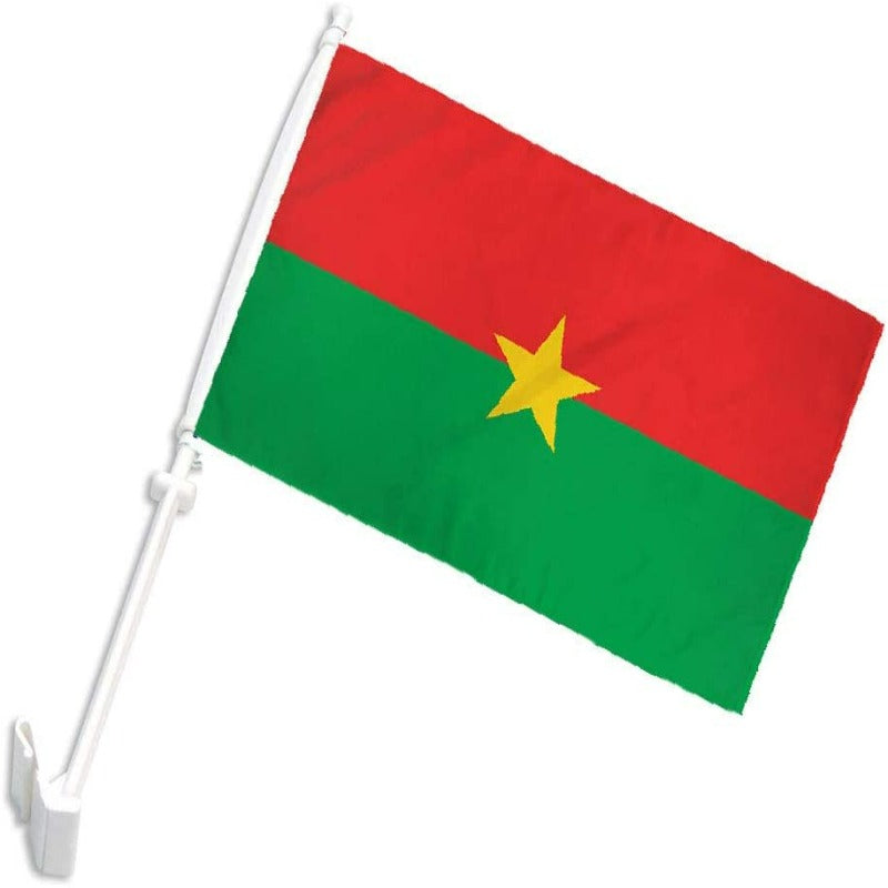Burkina Faso Car Window Mounted Flag