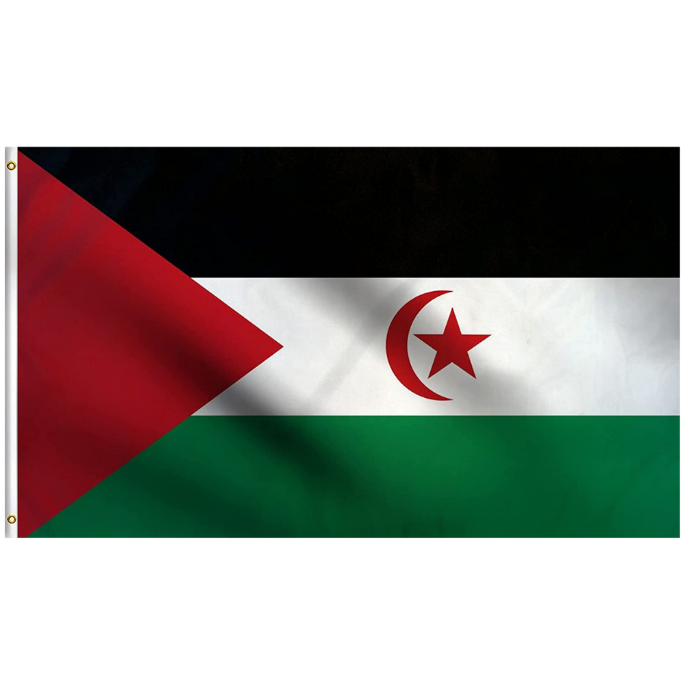 Western Sahara Flag, World Flags, Country Flags, Fade Proof, 100% Polyester 90X150cm