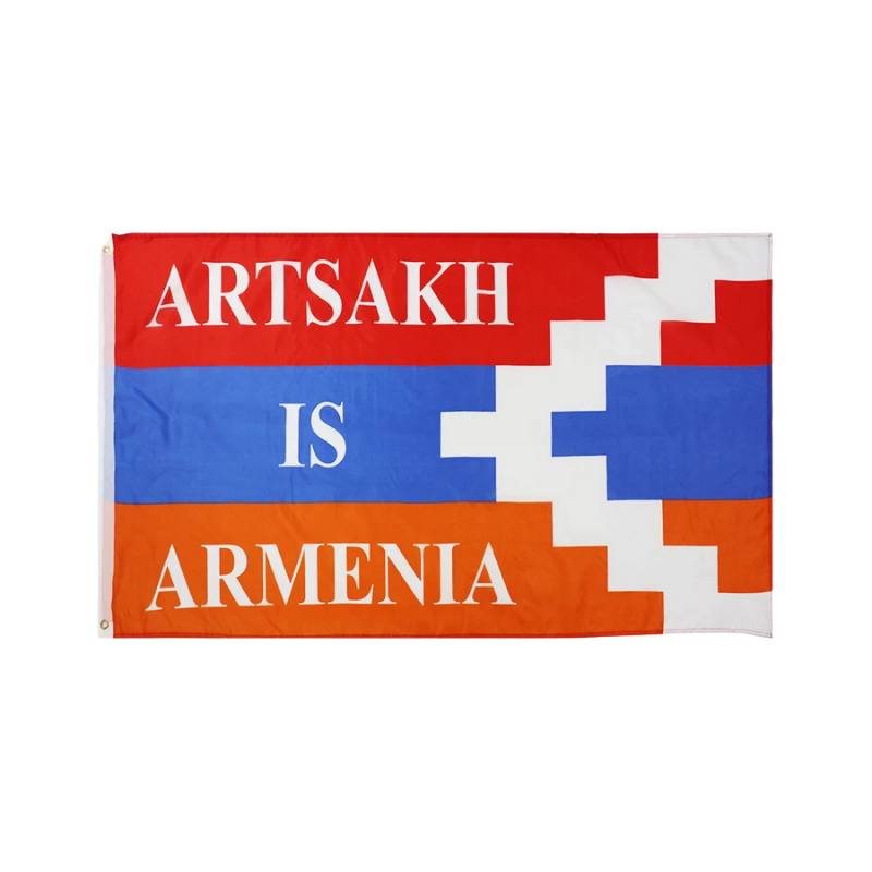 Artsakh Is Armenia Flag, Red Blue Orange. Fade Proof, Outdoor Nagorno-Karabakh Flag, Polyester 90x150cm