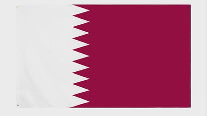 Qatar Flag, National and Country Flags, Al-Adaam Polyester Fade Proof Flag, 90X150cm