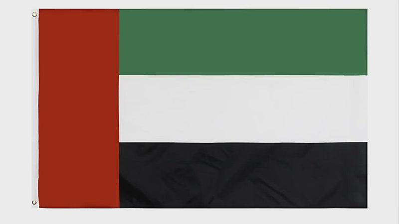 United Arab Emirates Flag, National Flags, Vivid Durable UV Resistant Polyester Flag 90X150cm