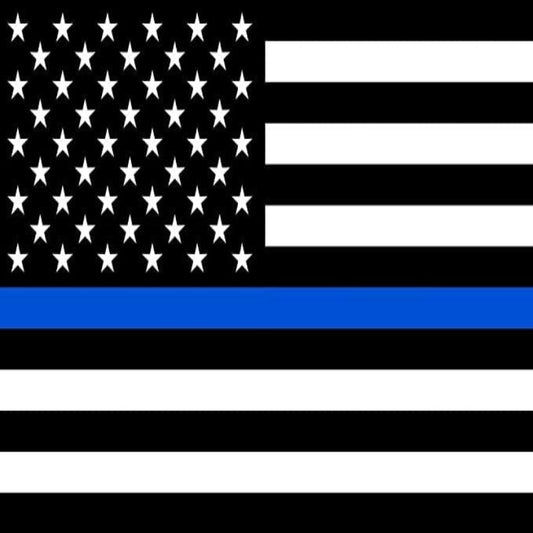 American Police Memorial Blue Line Flag