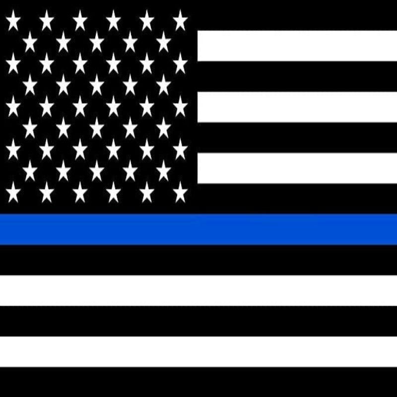 American Police Memorial Blue Line Flag