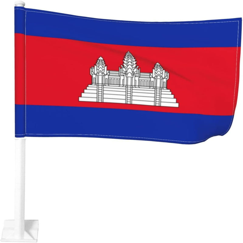 Cambodia Car Window Mounted Flag