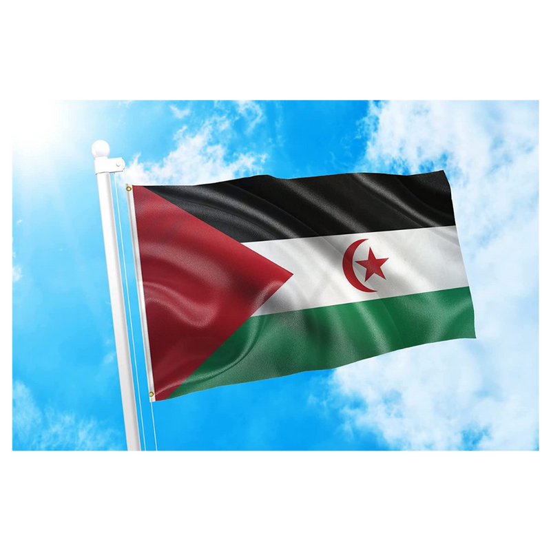 Western Sahara Flag, World Flags, Country Flags, Fade Proof, 100% Polyester 90X150cm