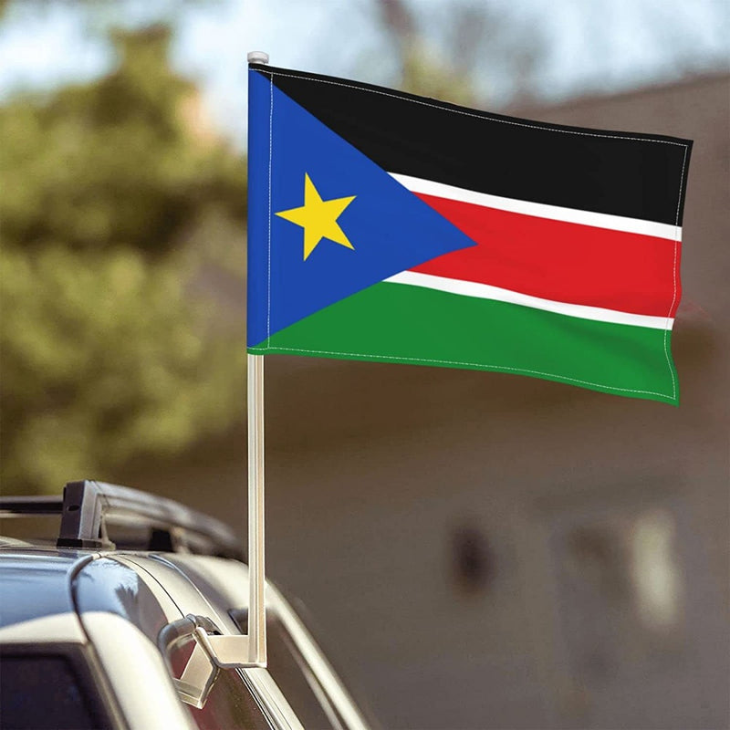 South Sudan Car Window Mounted Flag