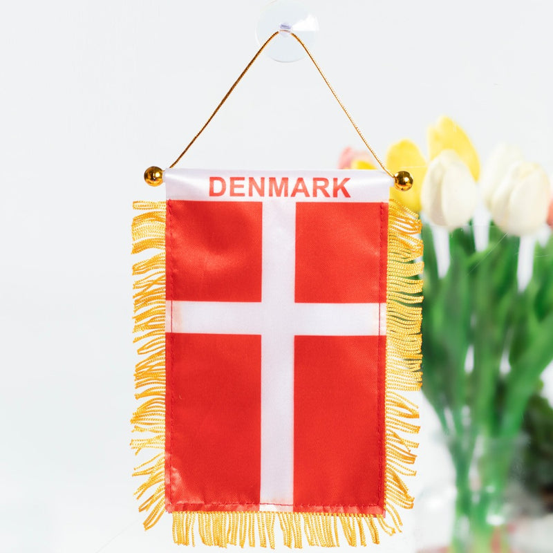 Denmark World Cup Hanging Flag
