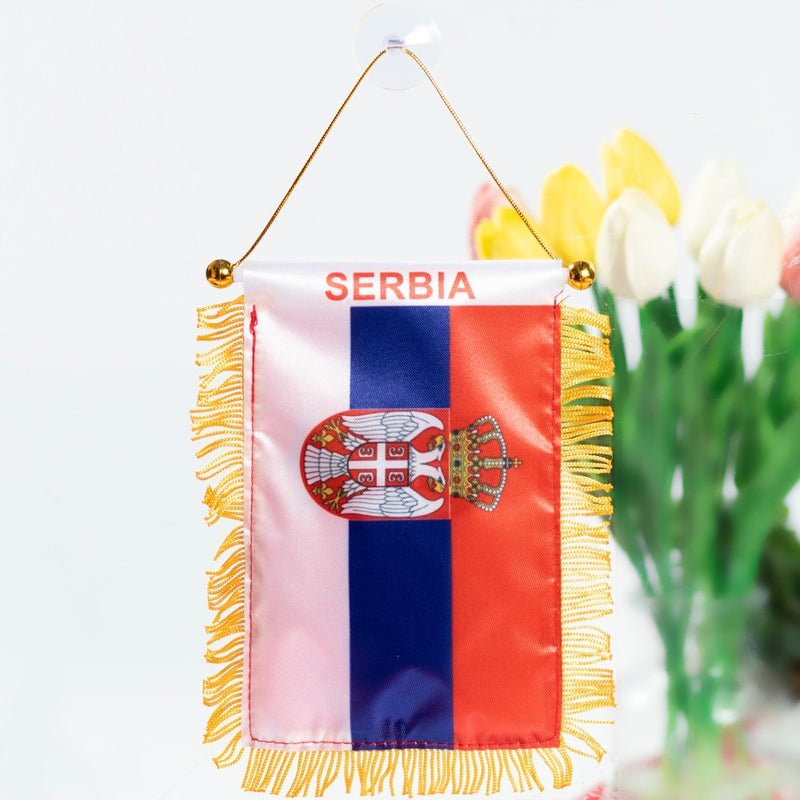 Serbia World Cup Hanging Flag