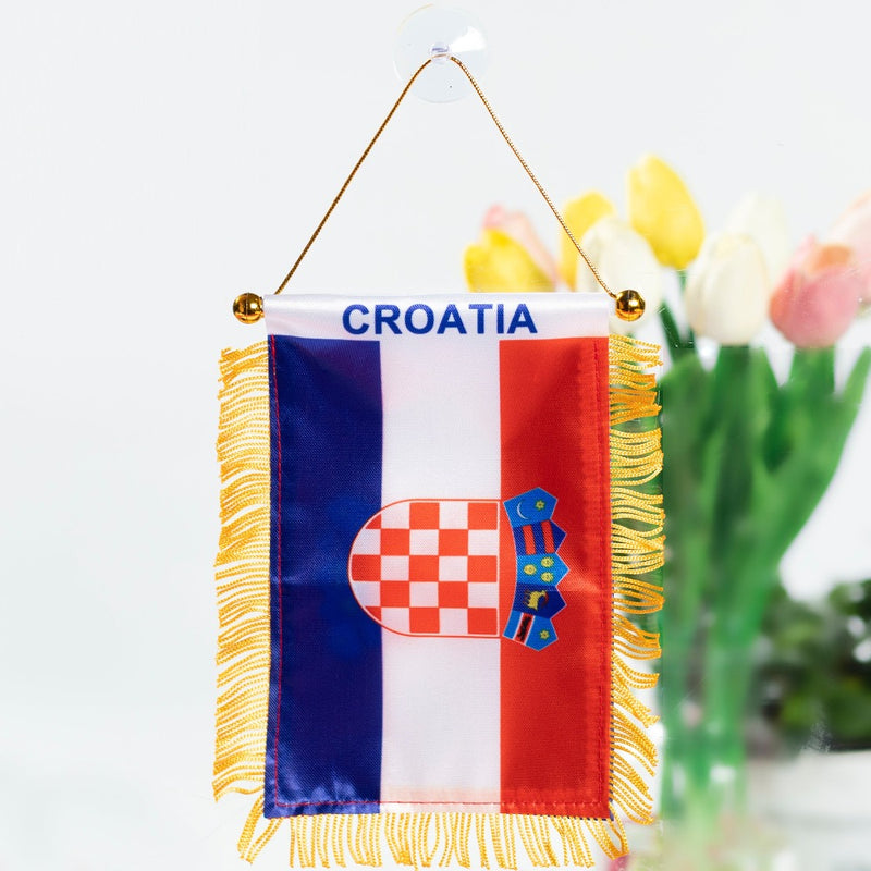 The Croatia Hanging Pennant Flag