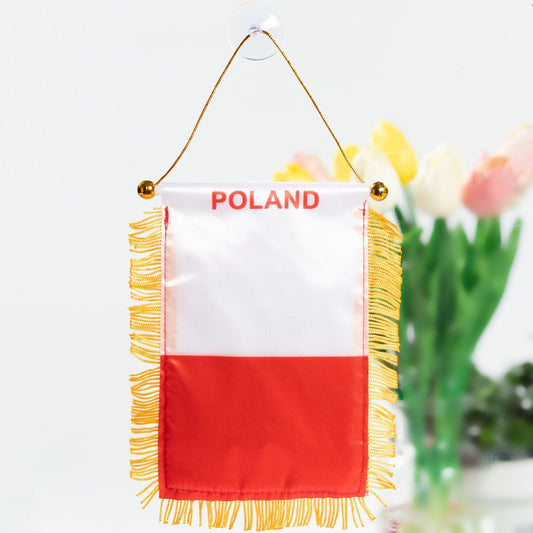 The Poland Hanging Pennant Flag